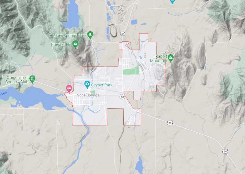 Image of Soda Springs Map